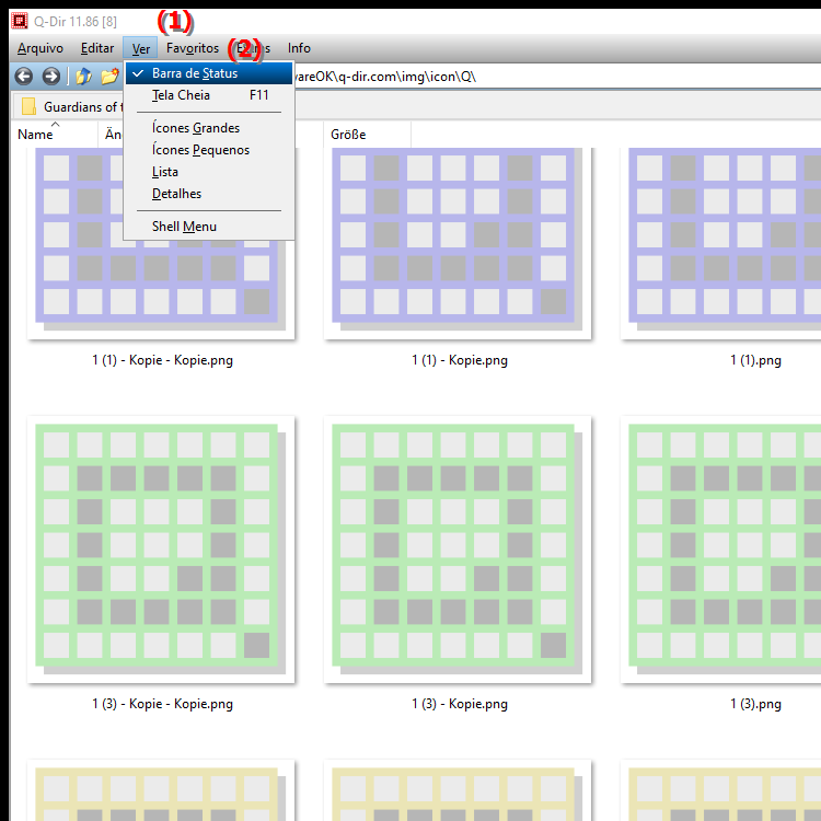 Como posso personalizar a barra de status no File Explorer do Windows